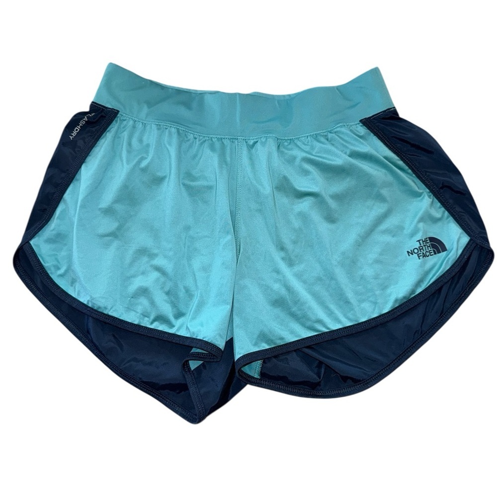 The North Face Women's Teal and Navy Athletic Shorts S
